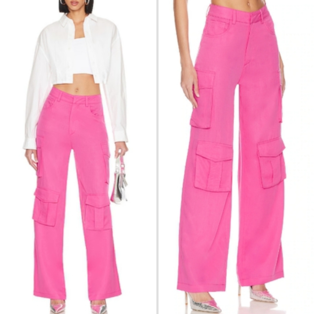 NWT Revolve BlankNYC The Franklin High Waist Cargo Ribcage Pants Size 26